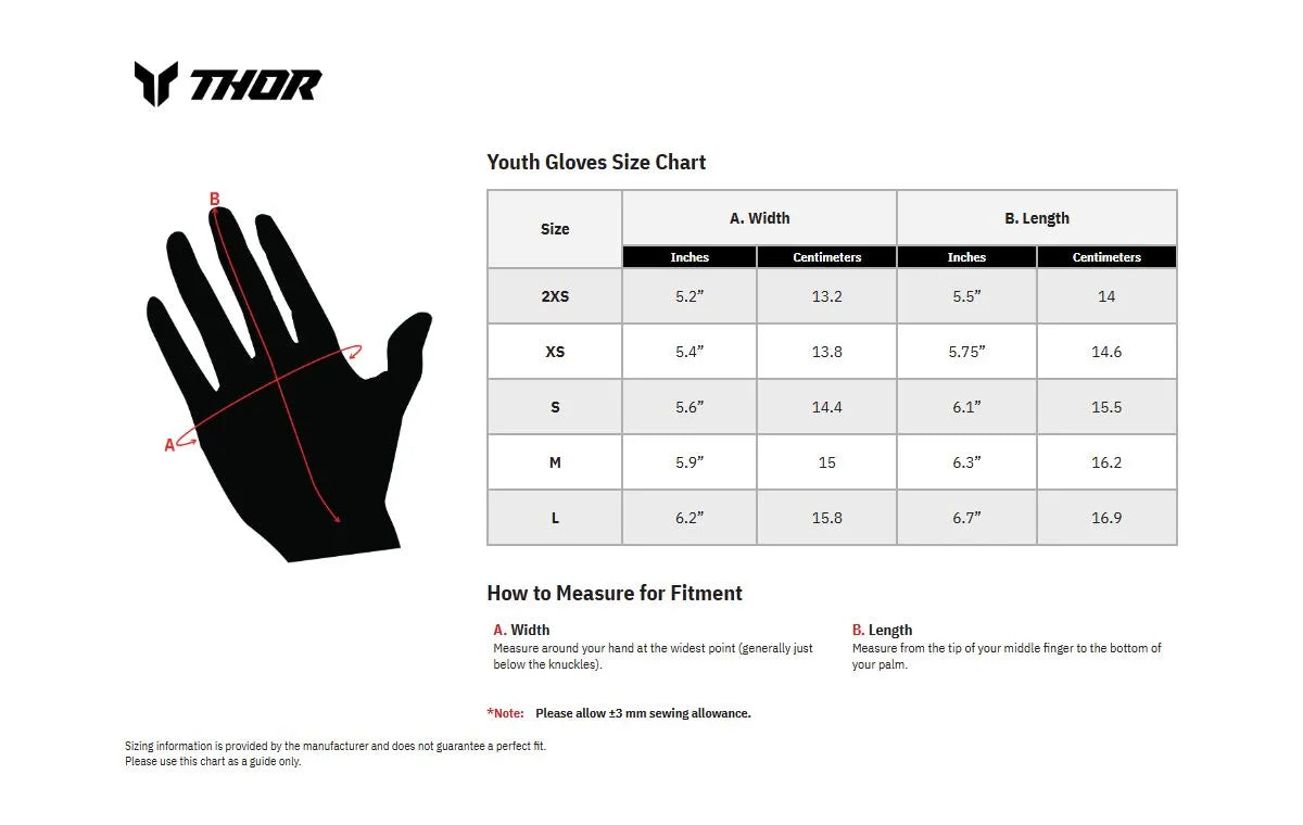 Thor Youth Ridemode Static Mx Gloves - Black/Blue