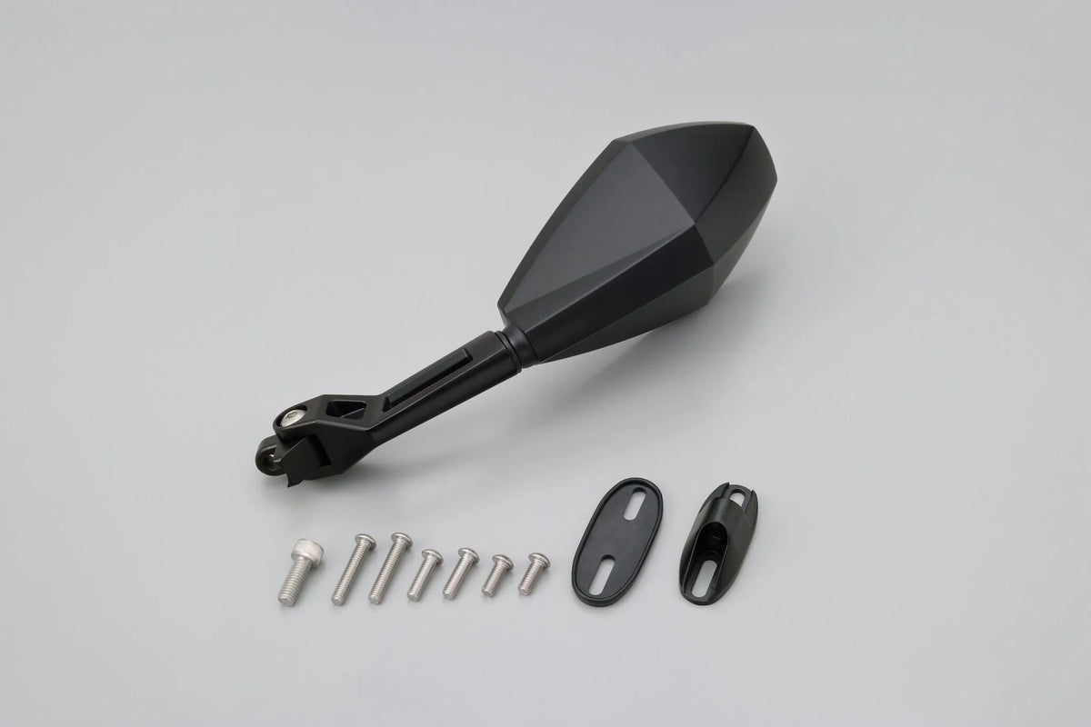 Daytona D-Mirror 12 Diamond Fairing Mirror - Left - Black