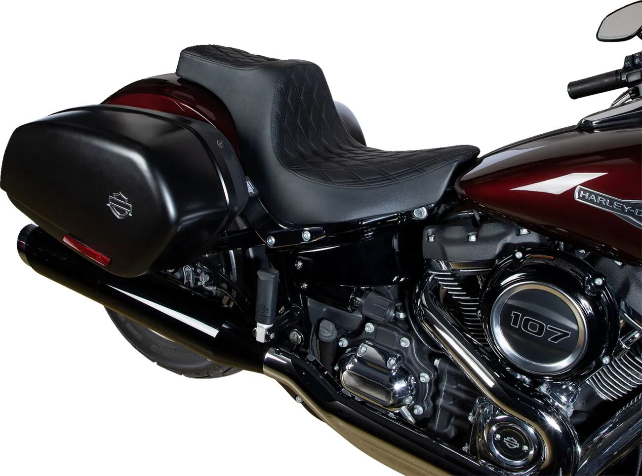 2-Up Drag Specialties Predator Iii Seat - For Harley Davidson