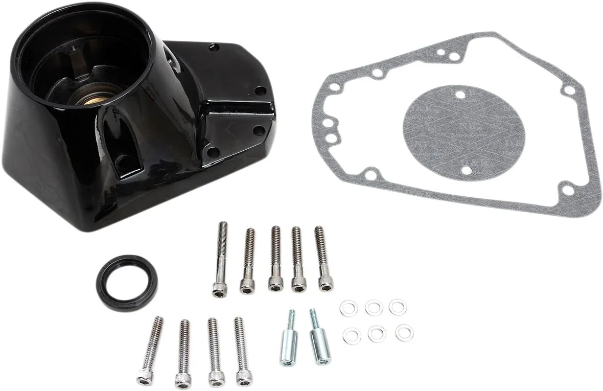 Drag Specialties Cam Cover - Black Gloss Aluminum