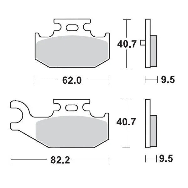 Moto-master Racing Sintered Metal Brake Pads For Atv - Rear
