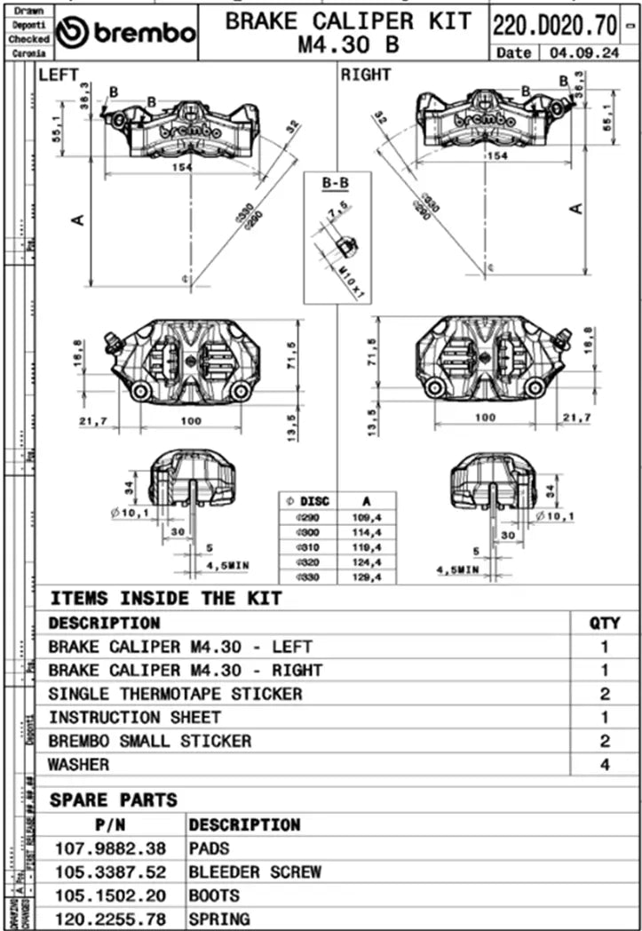 Brembo Stylema Brake Caliper Kit Prime Line