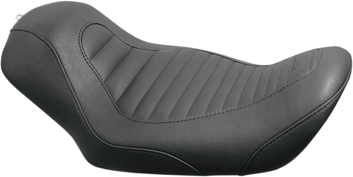Mustang Tripper Solo Seat - Synthetic Leather - For Harley Davidson