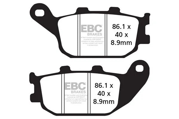 Ebc Sfa-hh Series Sintrade Bromsbelägg För Scootrar - Bak