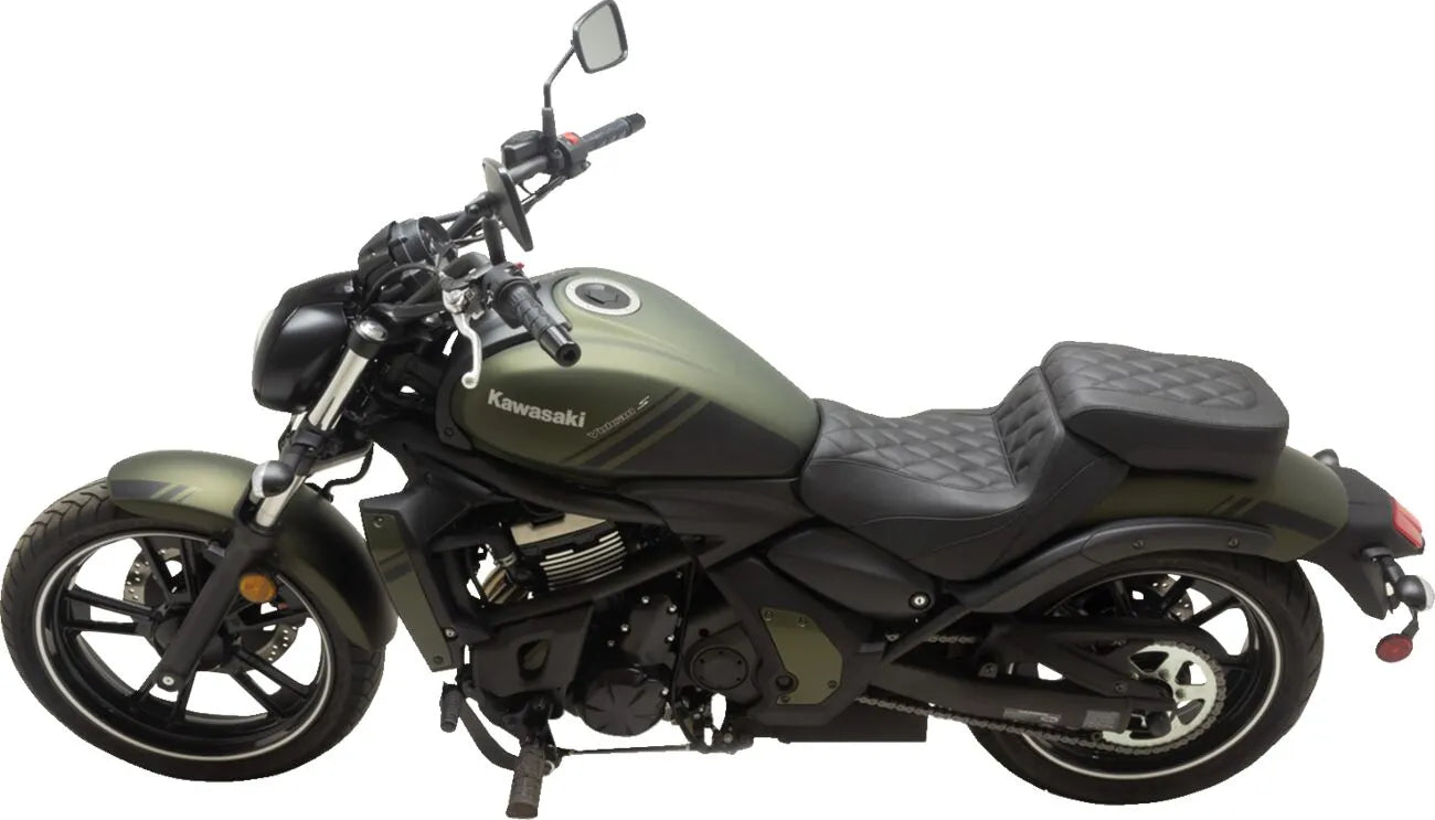 Mustang Squareback Solo Seat For Kawasaki Vulcan S