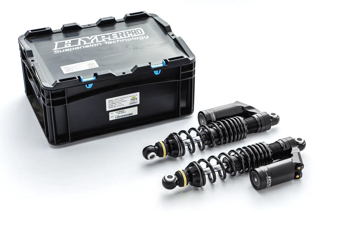 Hyperpro 367 Series Black Adj - Twin Shocks for Harley XR1200X