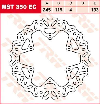 Trw Ec Cross Design Brake Rotor - Rear