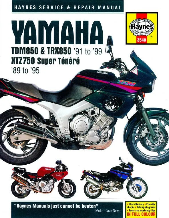 Haynes Service Manual for Yamaha TDM850 TRX85