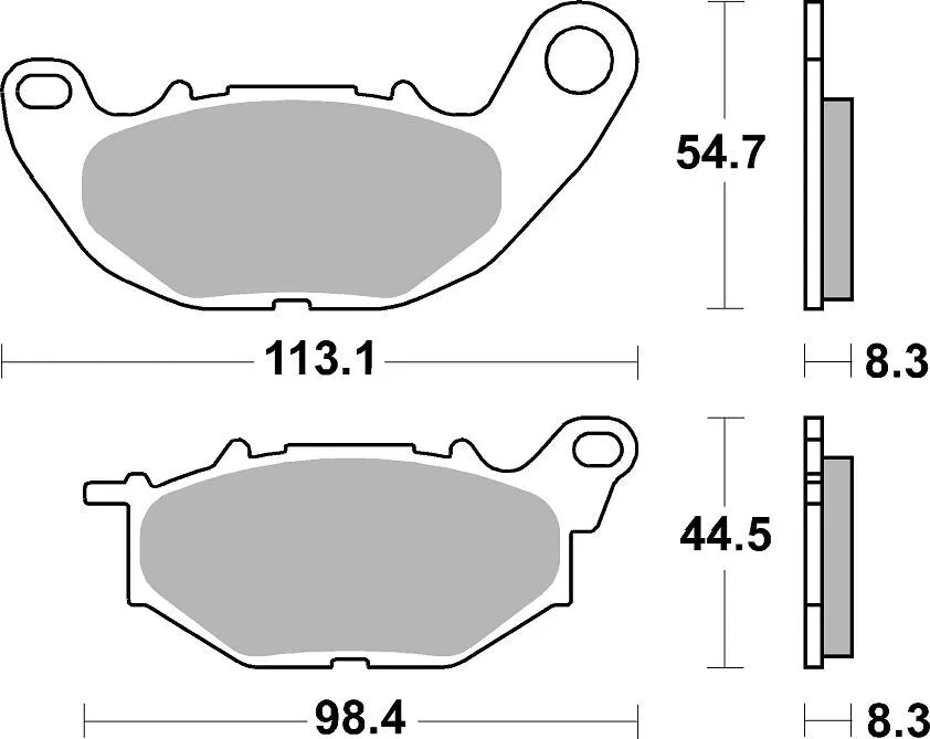 Sbs Rst Bromsbelägg - Högpresterande Sintrad Metall - Fram