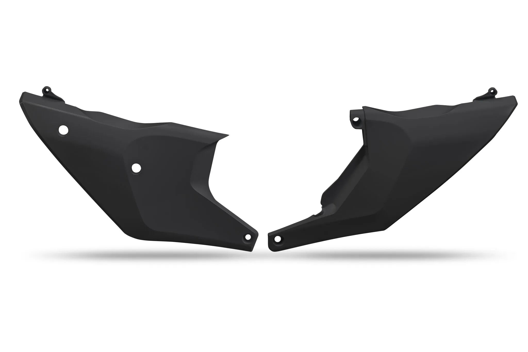 UFO Black Plastic Side Panels for Motorcycles