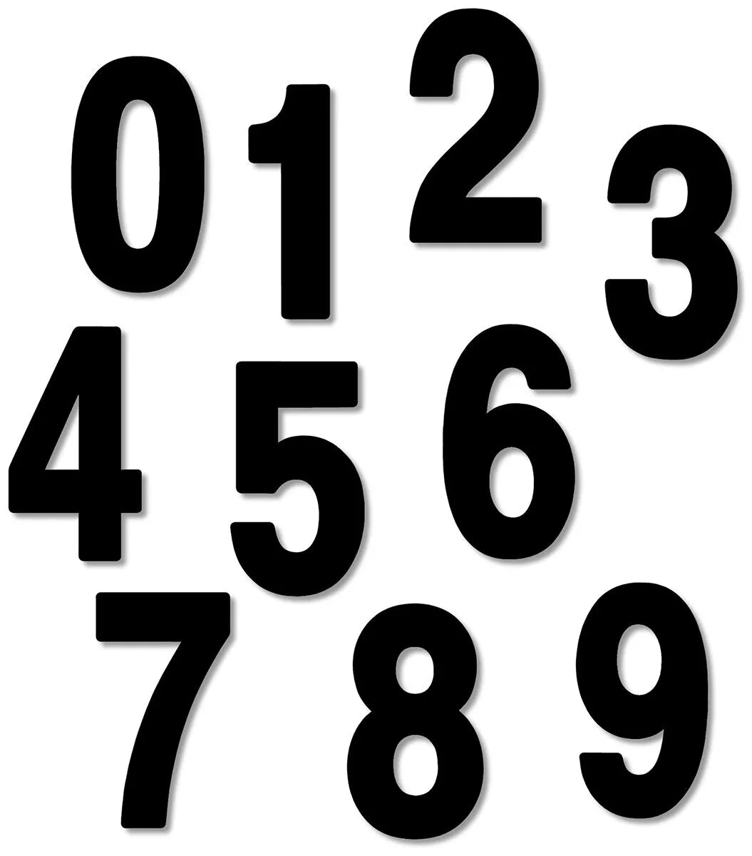 Factory Effex Pro Numbers Plate Graphic - 5" Black Vinyl
