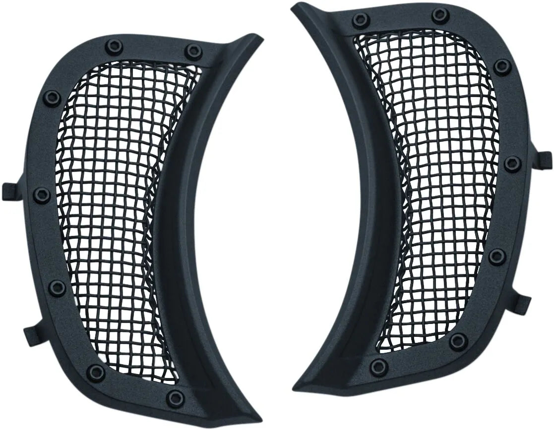 Kuryakyn Mesh Headlight Vent Accents - Black