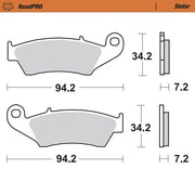 Moto-master Roadpro Sinter Brake Pad Front (Sintered Metal) - Front