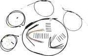 Burly Brand Complete Black Vinyl Handlebar Cable Kit for Ape
