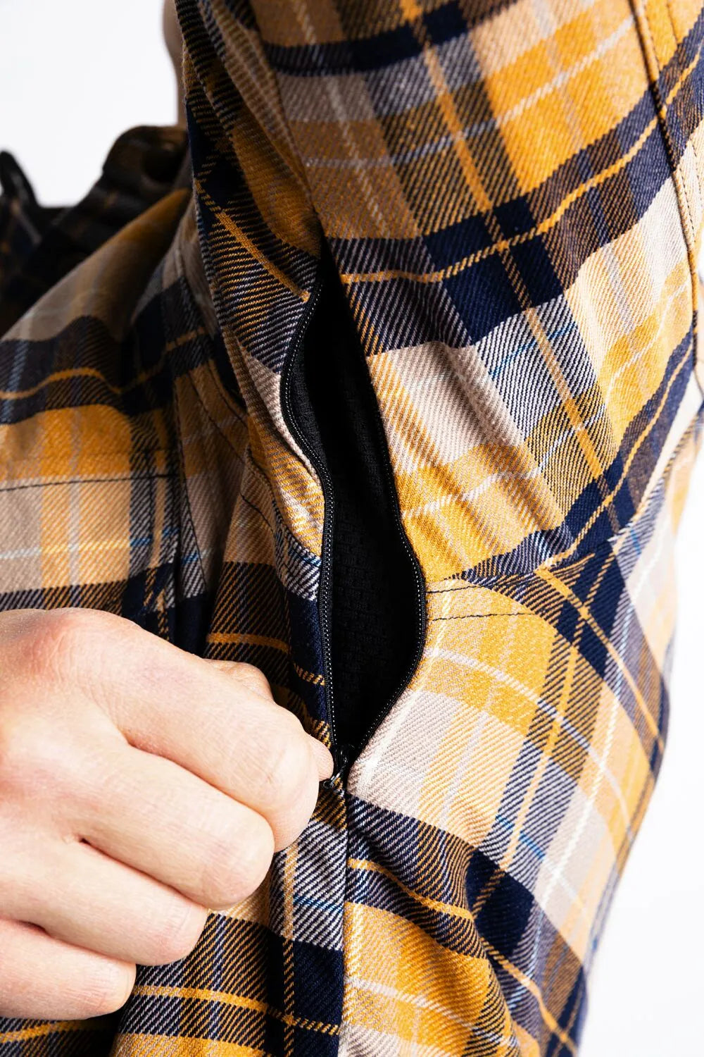 John Doe Motoshirt Jacket Foreet Sport - Black/White/Yellow