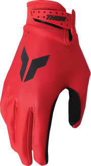 Thor Youth Launchmode Split Gloves - Red