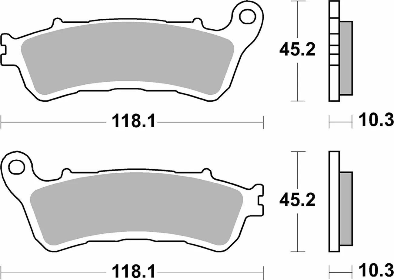 SBS Sintered Bromsbelägg - Hög Termisk Stabilitet - Bak