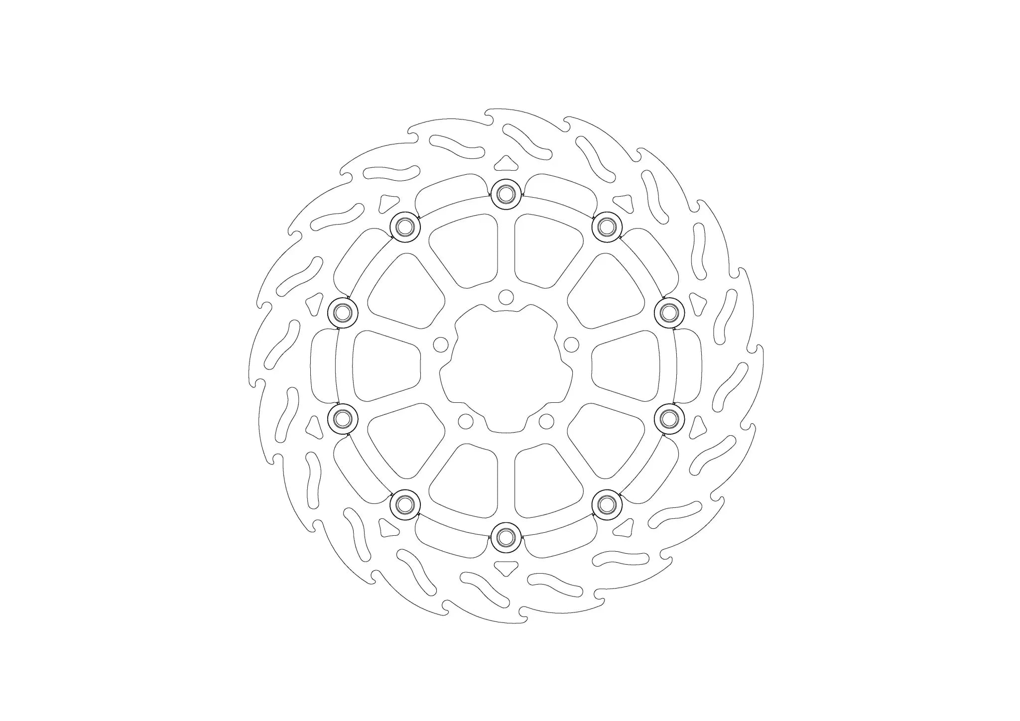 Moto-master Flame Series Brake Rotor For Motorcycles - Front