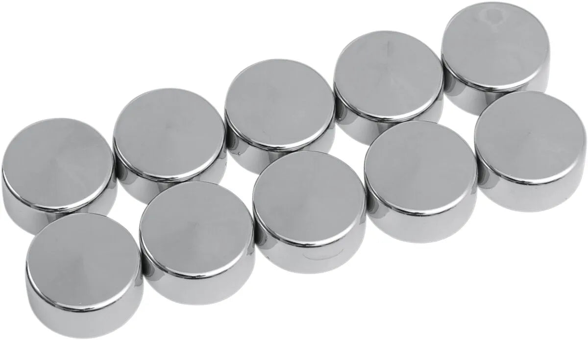 Drag Specialties Chrome Bolt Covers for 1/2 inch Hex Bolts