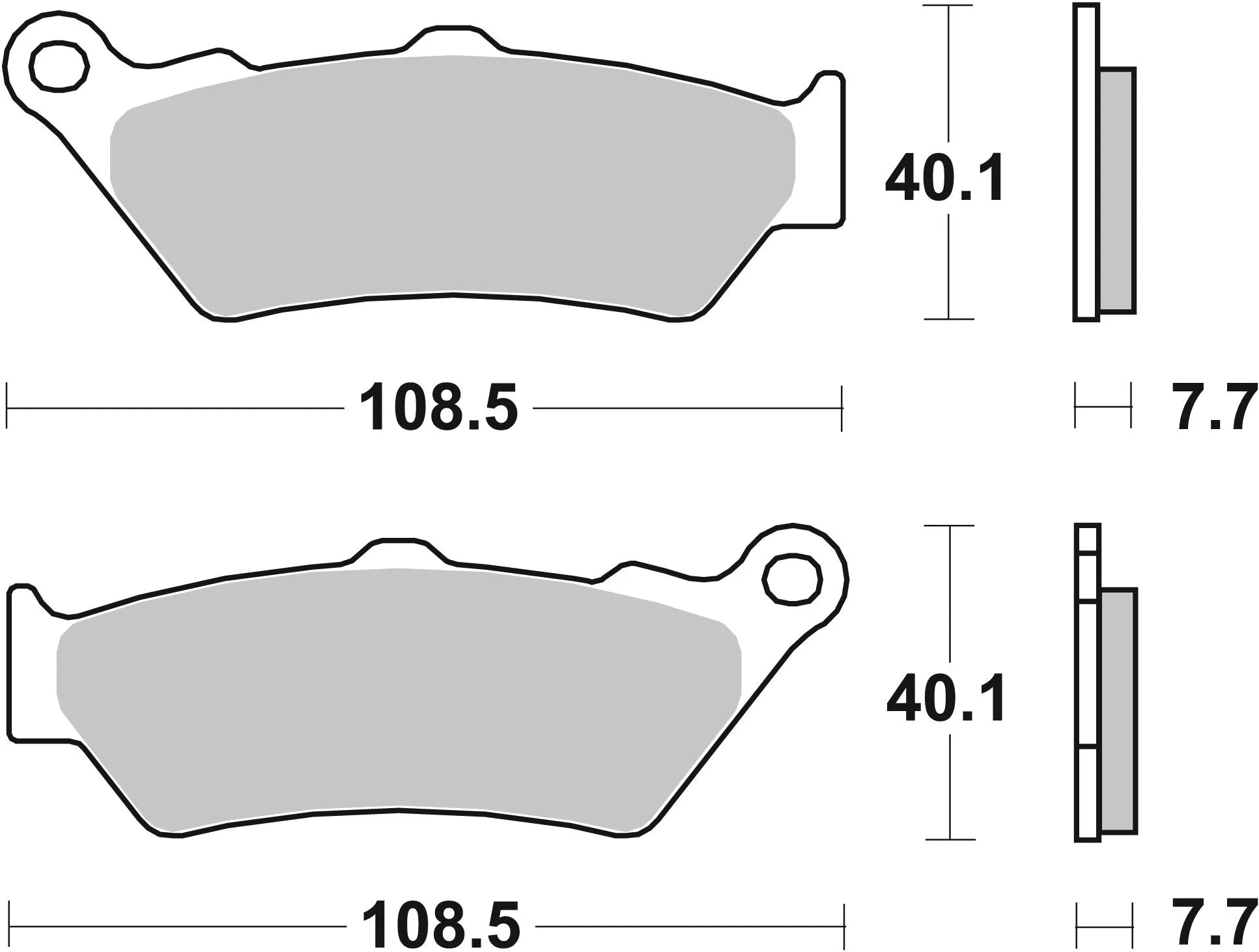 Sbs Hhf Street Ceramic Organic Brake Pads - Front & Rear