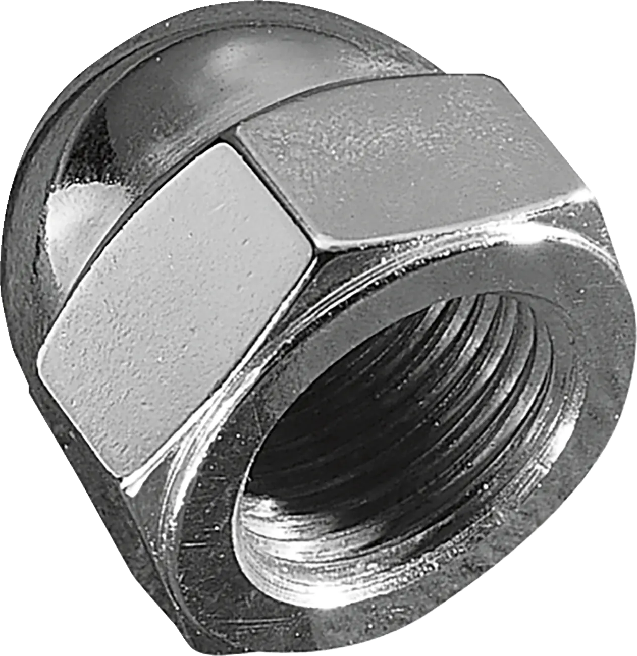 Colony Front Belt Drive Pulley Nut - Chrome Acorn Style