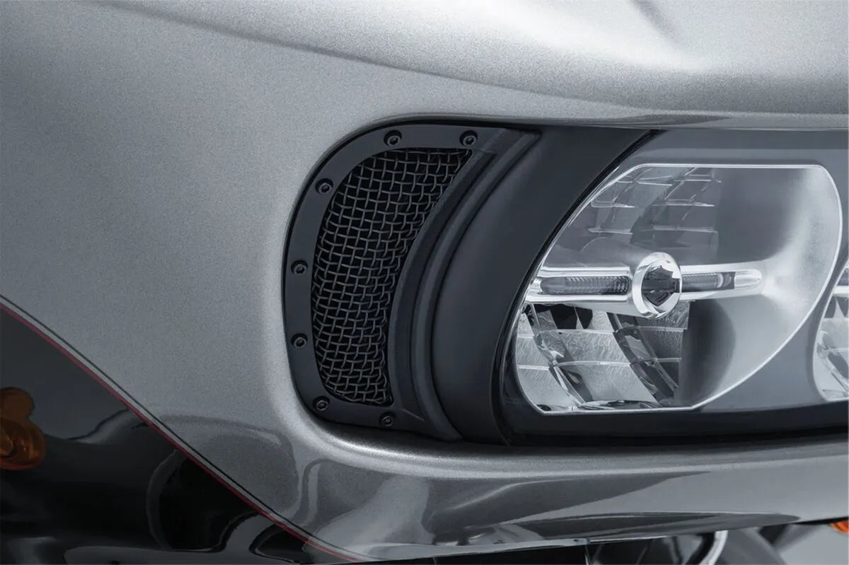 Kuryakyn Mesh Headlight Vent Accents - Black