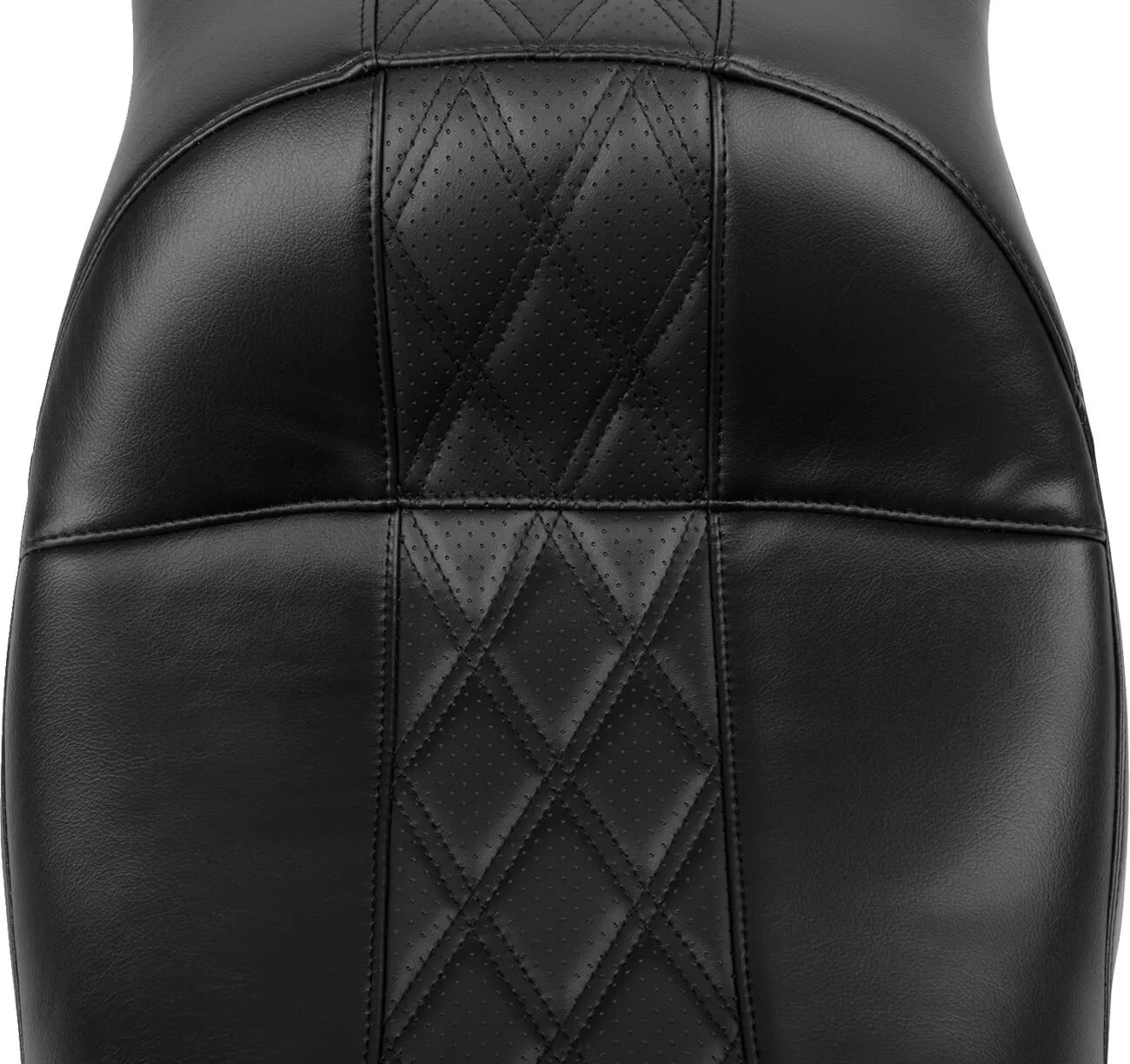 Le Pera Maverick Seat - Black Vinyl Motorcycle Seat - For Harley Davidson
