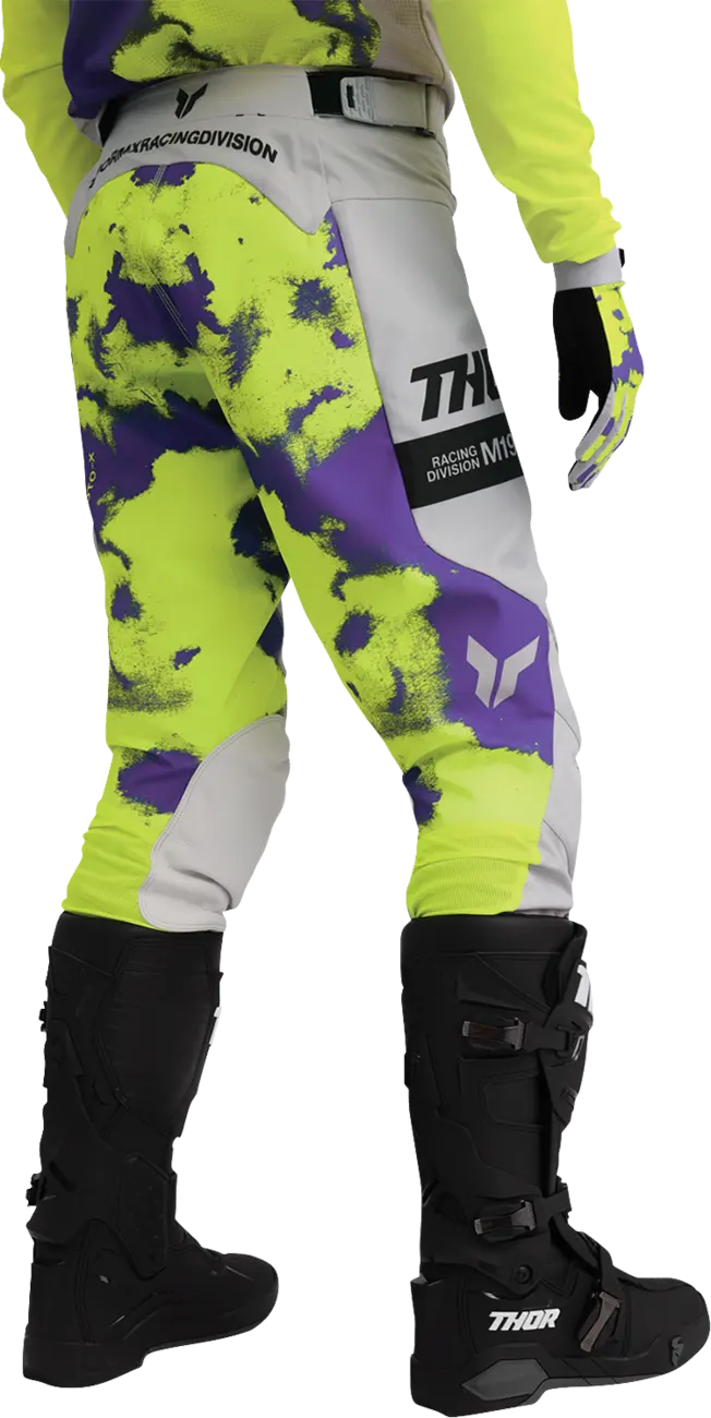 Thor Launchmode Bleach Pants - Black/Gray/Purple/Acid Yellow