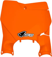 Ufo Stadium Number Plate With Fork Guards - Orange