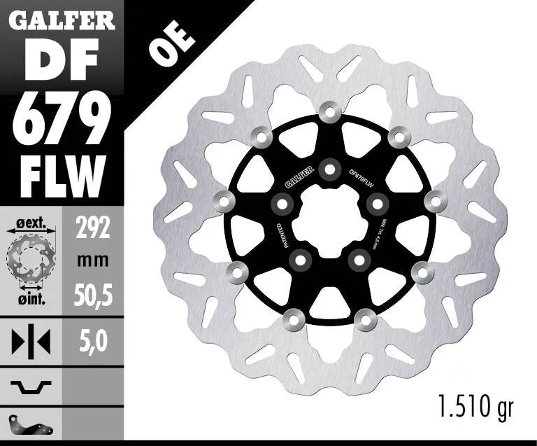 Galfer Flytande Broms Rotor För Motorcyklar - Fram