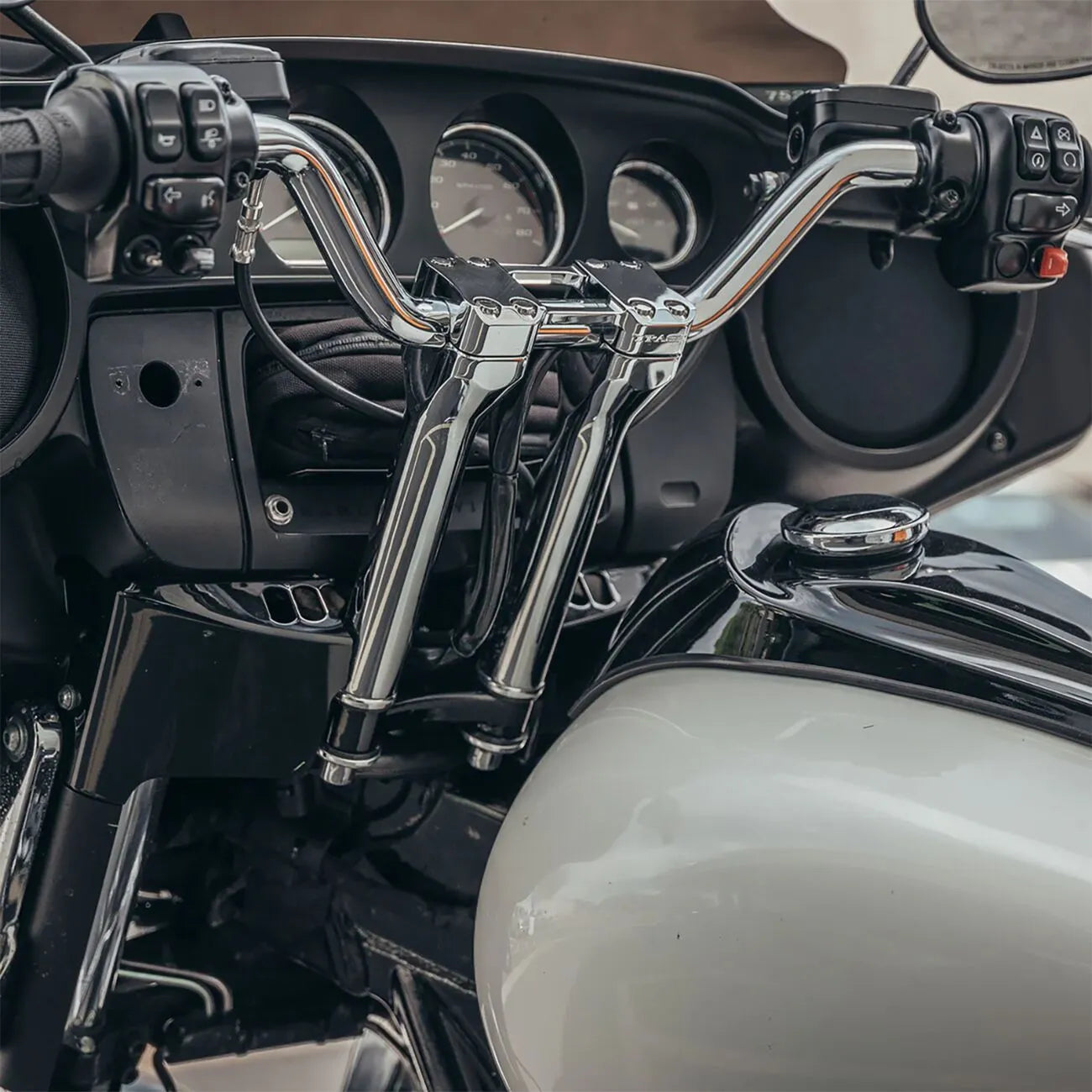 Trask Assault Handlebar Risers - 4" Chrome