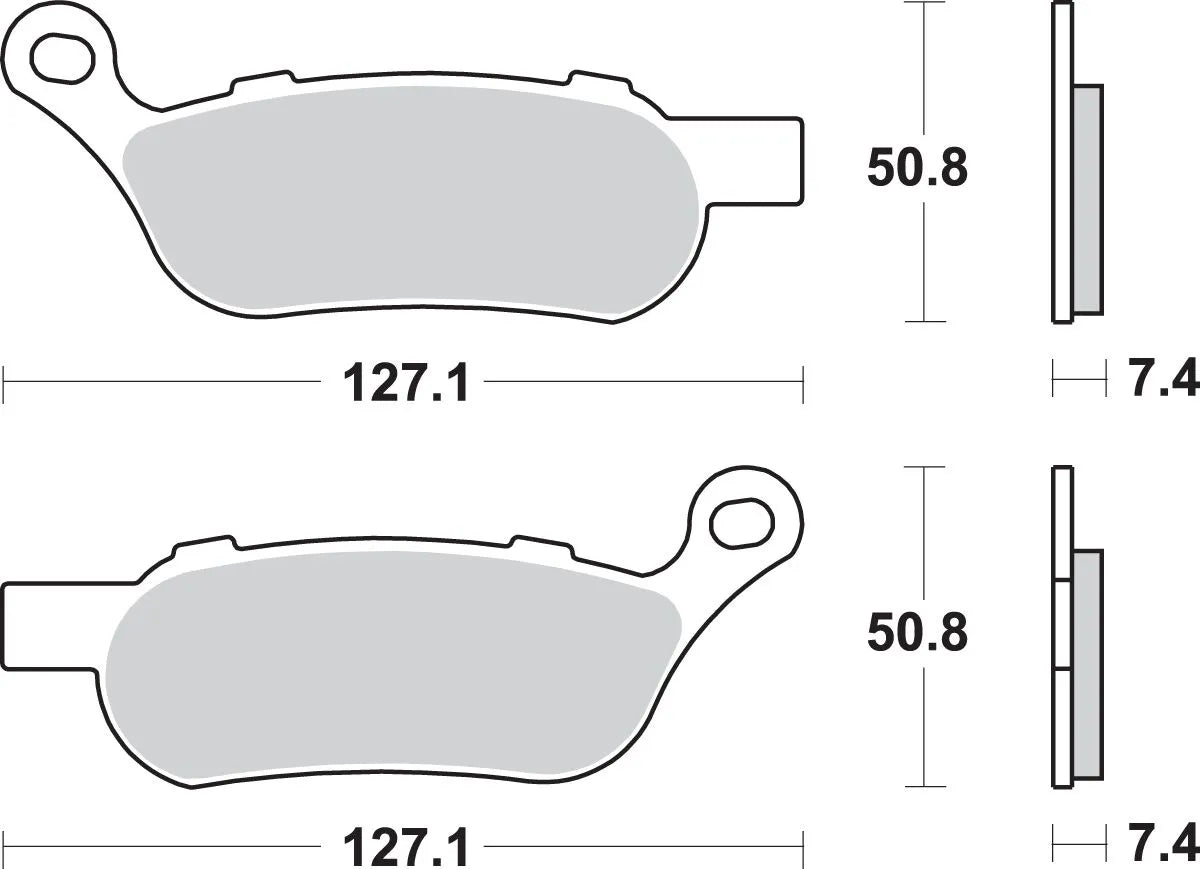Sbs Sintered Metal Brake Pads For Harley/buell - Rear