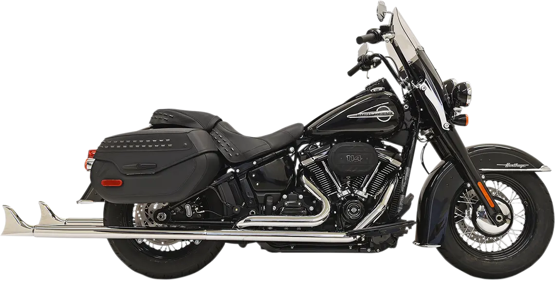 Bassani Xhaust Fishtail True Dual Avgassystem Krom