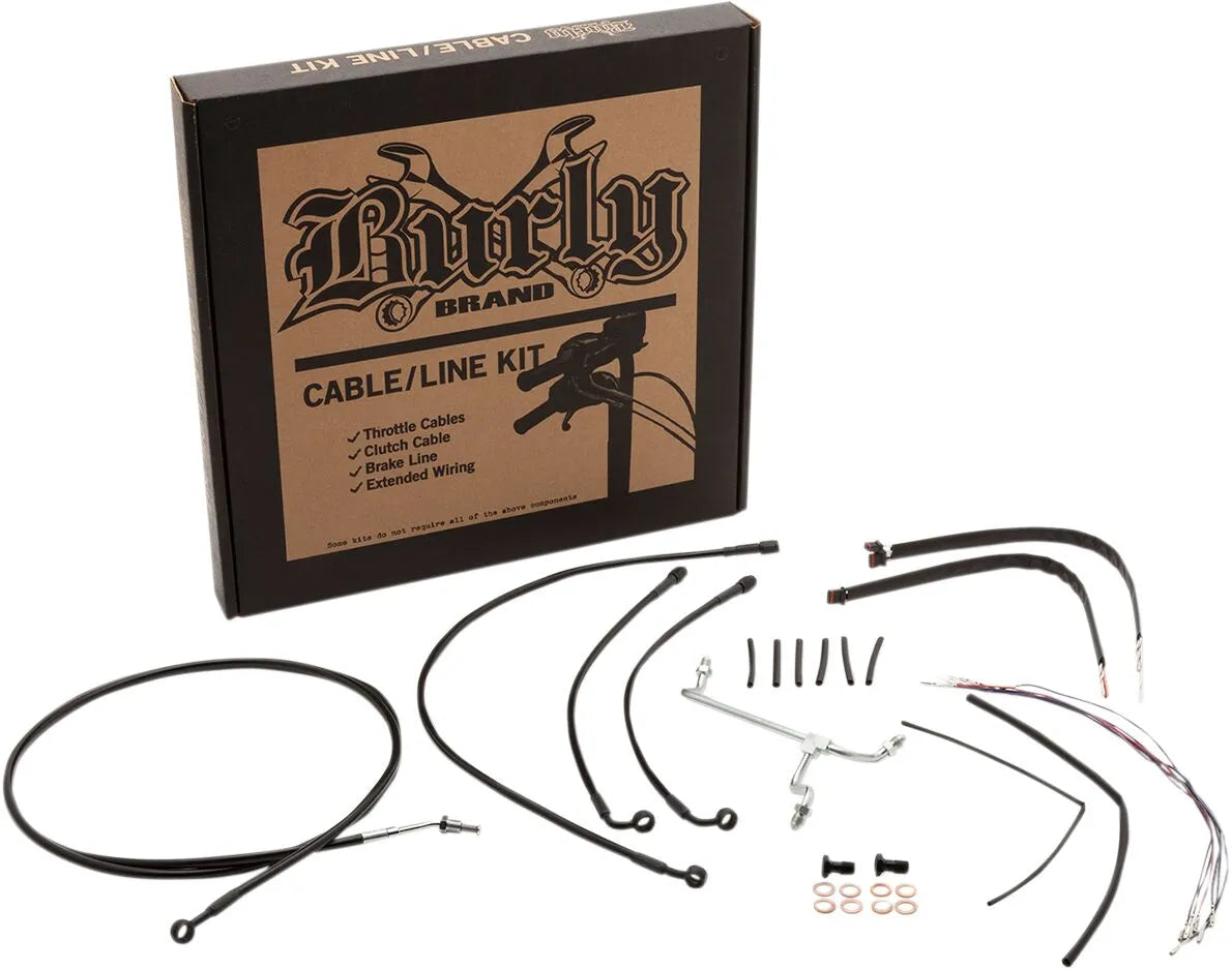 Burly Brand Stainless Braided Cable/Brake Line Kit for Ape