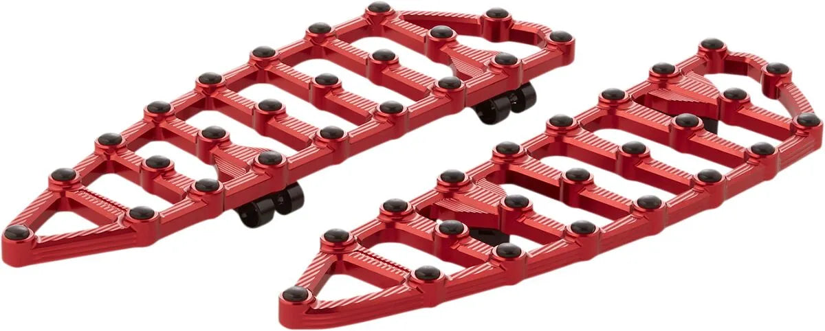 Arlen Ness Mx Billet Floorboards - Red Anodized