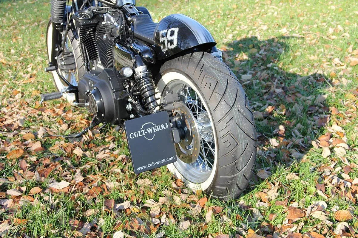 Cult Werk License Plate Holder - Black Steel