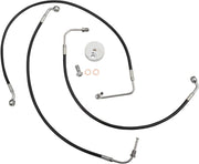 La Choppers Svart Flätad Bromsslang Kit För Ape Hangers