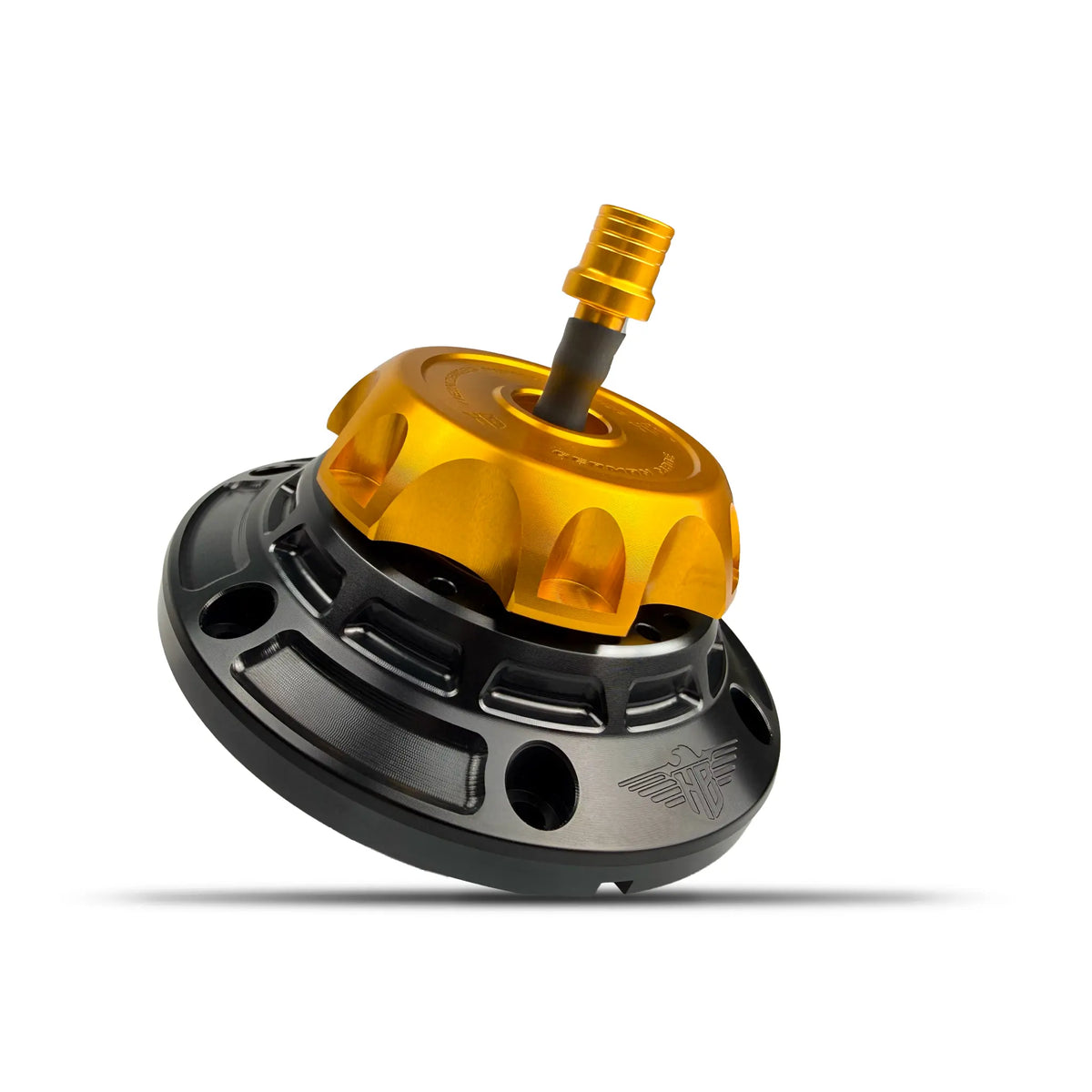 Heinz Bikes Performance Vented Fuel Cap Black/Gold for Harley
