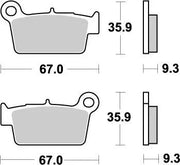 Moto-master Nitro Bromsbelägg - Sintrad Metall - Bak