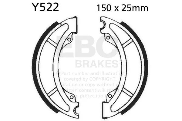 Ebc Standard Brake Shoes - Organic Base - Front