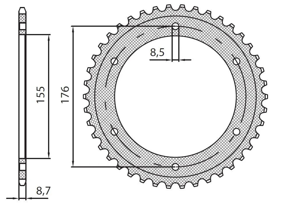 Sunstar Aluminum Rear Sprocket 530-43t