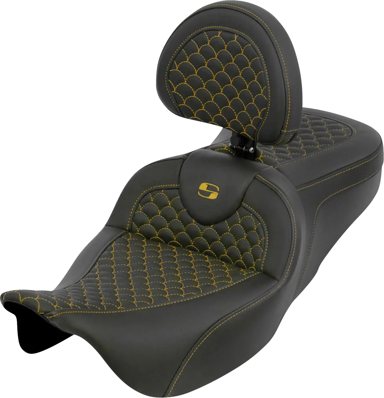 Saddlemen RoadSofa Dragon Scale Stitch Seat with Driver Backrest