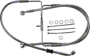 Drag Specialties Extended Brake Line 33" Stainless Steel Front