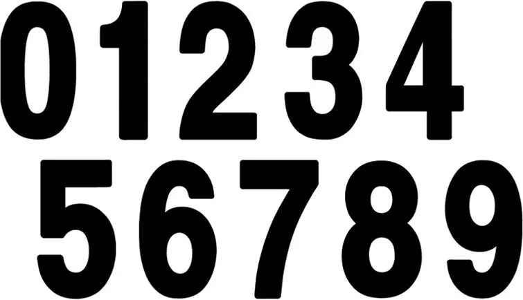 Factory Effex Pro Numbers Plate Graphic - 8" Black Vinyl