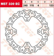 Trw Ec Cross Design Broms Rotor - Bak