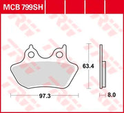 Trw Sh Serie Sintrade Metall Bak Bromsbelägg - Bak
