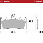 Moto-Master RoadPro Sinter Sport Front Brake Pads