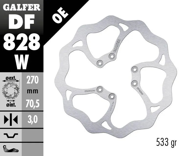 Galfer Wave Brake Rotor 270mm For Motorcycle - Front
