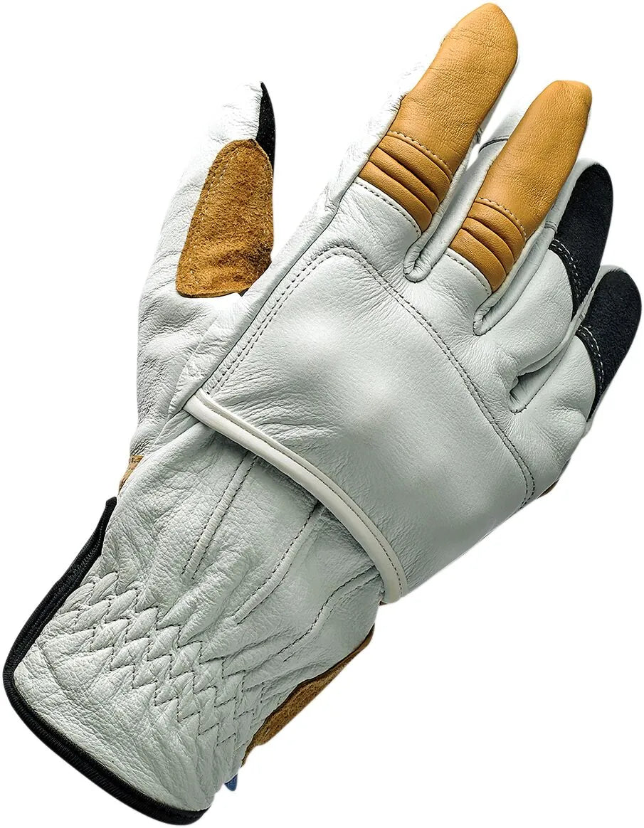 Biltwell Belden Gloves - Black/Light Gray/Golden Yellow