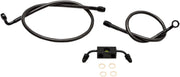 La Choppers Midnight Flätad Bromsslang Kit Med Abs